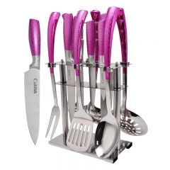 QANA Factory Wholesale OEM Household Cooking stainless steel kitchenware spatula set kitchen utensils slotted turner Ladle set