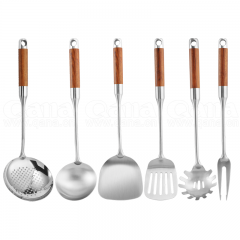 7PCS wooden handle kitchen utensil set