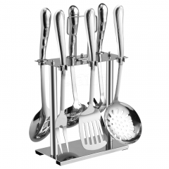 7 PCS kitchen utensils with pointed heads and hollow handles