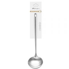 Ladle kitchen utensils with pointed heads and hollow handles
