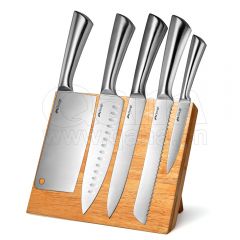 Wholesale steel knife rack japanese damascus cooking knife stainless kitchen knives with holder block