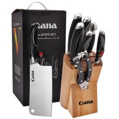 QANA Factory quickly shipped kitchen knife set 8PCS steel head knife