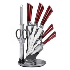 Free Sample QANA Factory Wholesale steel knife rack japanese damascus cooking knife stainless kitchen knives with holder block