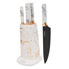 6-piece set coated with spray paint cylindrical knife seat with handle seat set knife