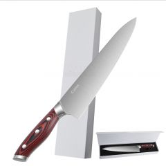 Stainless Steel sharp Professional Chef's Knife Solid Wood Handle Cut with Ergonomic Handle