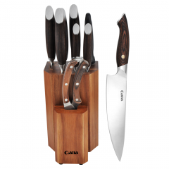 9-piece steel-head knife set