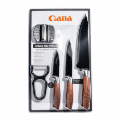 Knife set - Chef's knife, peeler, fruit knife, multi-tool, card holder, gift knife set