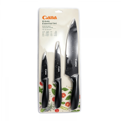 Stainless steel chef's knife and fruit knife set