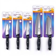 Best-selling knife set with knife holder and black handle