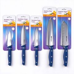 Best-selling knife set with a blue handle for knife holder