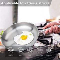 Frying Pan, imarku Stainless Steel Skillet, Professional Grade Pan for Cooking