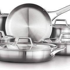 Stainless Steel Pots and Pans, 11-Piece Cookware Set