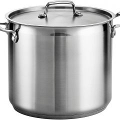 Tramontina Covered Stock Pot Gourmet Stainless Steel 12-Quart, 80120/000DS