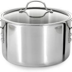 Tri-Ply Stainless Steel 8-Quart Stock Pot with Cover