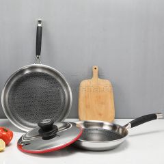 QANA Factory Wholesale OEM NEW Design Stainless Steel Cookware sets Nonstick Low pressure Cooking pot non stick fry pan wok