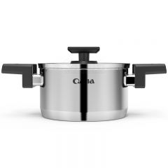 Straight pan with glass lid