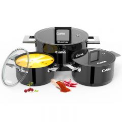 Folding multi-purpose silicone lid set of frying pan
