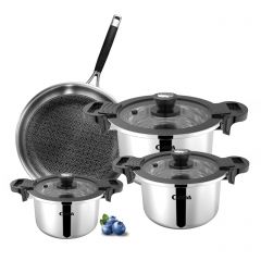 Qana Wholesale OEM Stainless Steel Household Micro Stew Pot Low Pressure Cooware