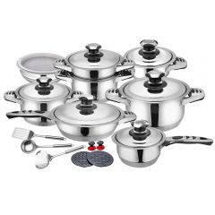 QANA Factory Wholesale OEM Italy style stainless steel cooking pot capsule bottom cookware sets pots Kitchen Tools Utensils