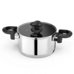 Straight pan with glass lid