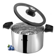 Straight pan with glass lid