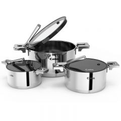 Straight pan with glass lid