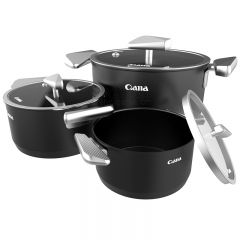 Straight pan with glass lid