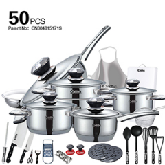 Chinese Suppliers Family Use New Design Non Stick Home Kitchen Cookware Sets Cooking Pot Set With Handle
