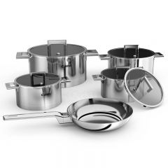 9PCS hollow handle environment light kitchen pot set