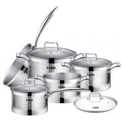 9pcs right Angle hammer pot manufacturers launched kitchen supplies pot Sheet steel