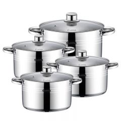 8pcs Manufacturers to create and launch kitchen pot supplies glass cover rolled edge pot