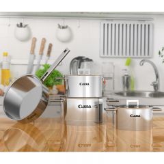 9pcs hollow handle environment light kitchen pot set