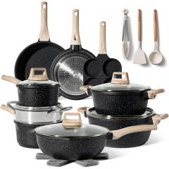 nduction Pots Set - Pan Set with Lid - Induction Pots Set - Pots &amp;amp;amp;amp; Pans Set without PTFE and PFOA - Cookware Pot Set Induction (21 Pieces Bending)