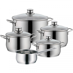 9 PCS Cookware Set Cooking Pot And Pans High Quality 304 Stainless Steel Cookware Set
