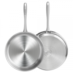 Three-layer steel frying pan