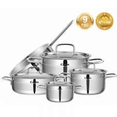 SS304 9 pieces of soldering cookware