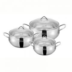 6pcs Apple pot stainless steel sleeve pot gas stove universal