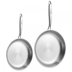 Three-layer steel frying pa