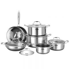12PCS Tri-ply Cookware Set