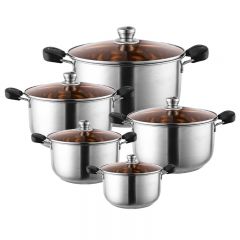 10PCS set of rolled edge pot