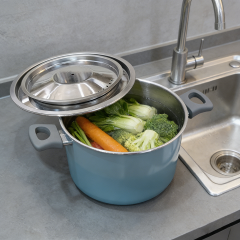 QANA Thickened household stockpot with double ears