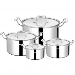3-layer steel pot 8 pcs set