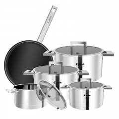 Nine-piece right-angle base pan set