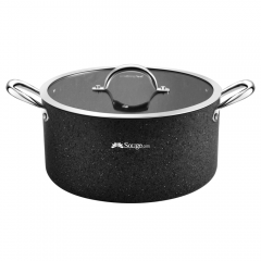 Single aluminum soup pot with lid  28*14CM 8L