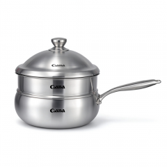 Stainless steel household non-coated non-stick water-resistant cooking electromagnetic stove universal frying pan