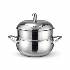 Stainless steel household double-layer uncoated non-stick electromagnetic cooker universal soup pot