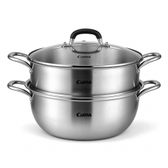 Stainless steel saucepan - suitable for deep use in household cooking, steaming, stewing. Also suitable for gas and electromagnetic stove. Special for making porridge and stock.
