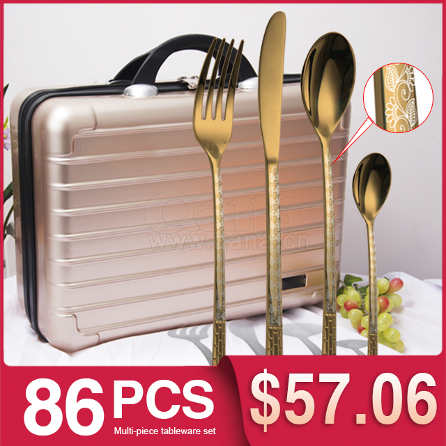 86 pieces of Champagne + Laser + Suitcase Champagne laser