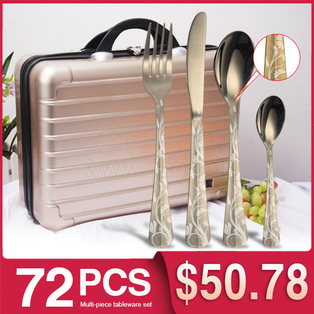 72 pieces of Champagne + Laser + Suitcase Champagne laser