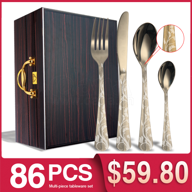 86 pieces of Champagne + Laser + Double drawer Champagne laser